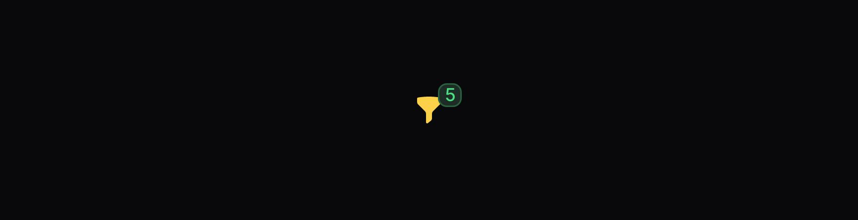 Trigger with green badge