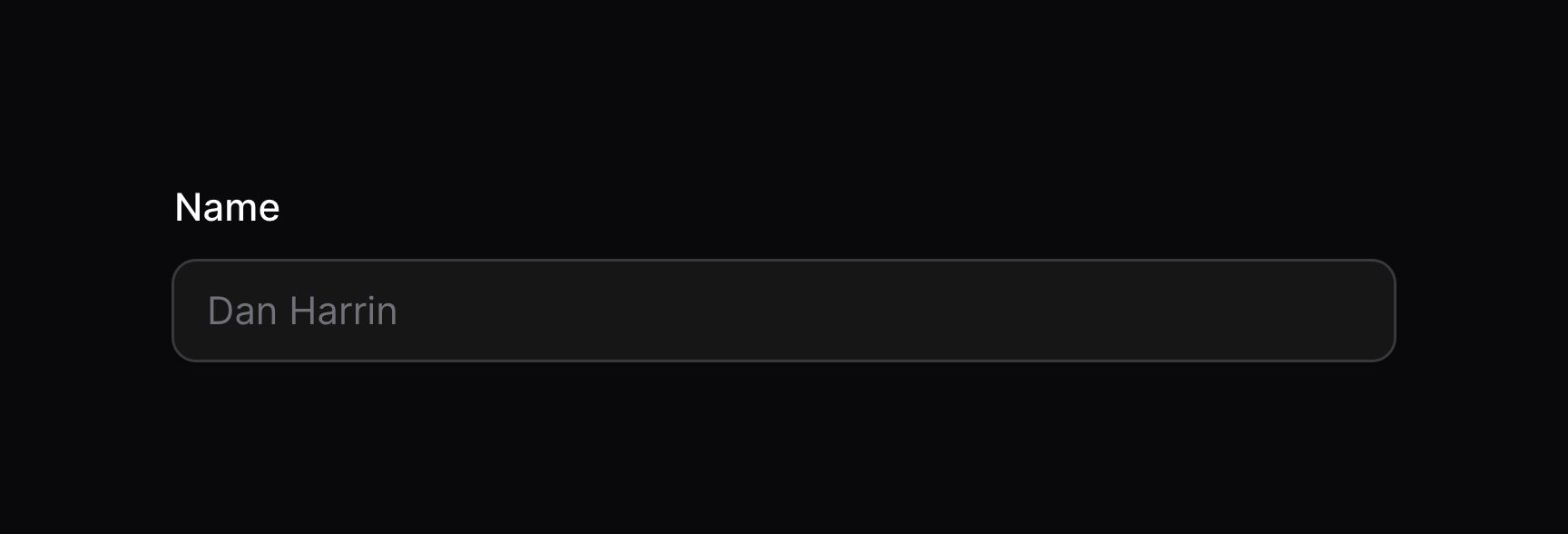 Form field with placeholder
