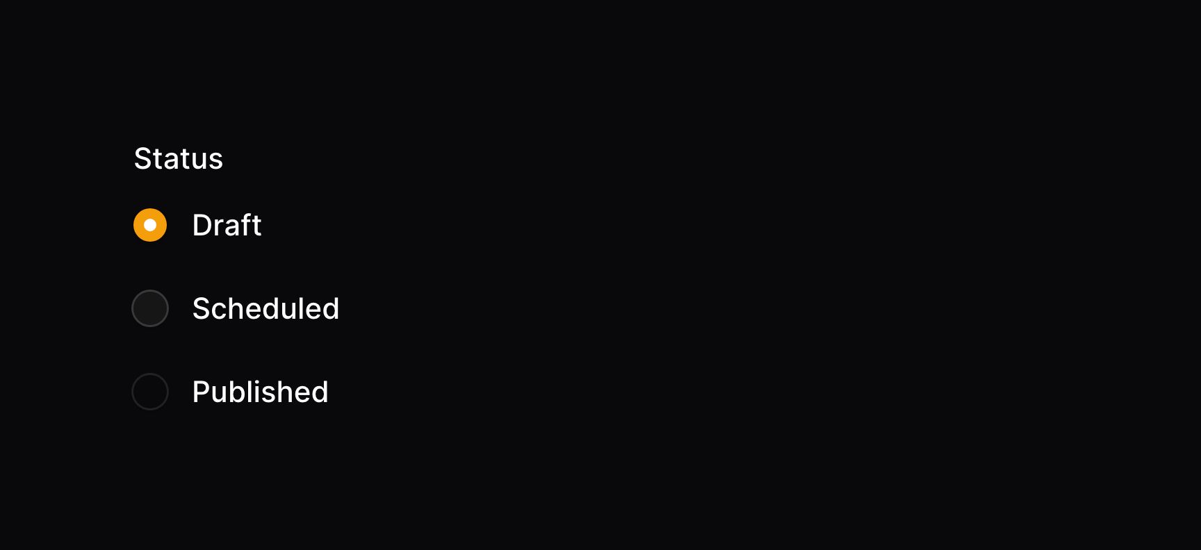 Radio with disabled option