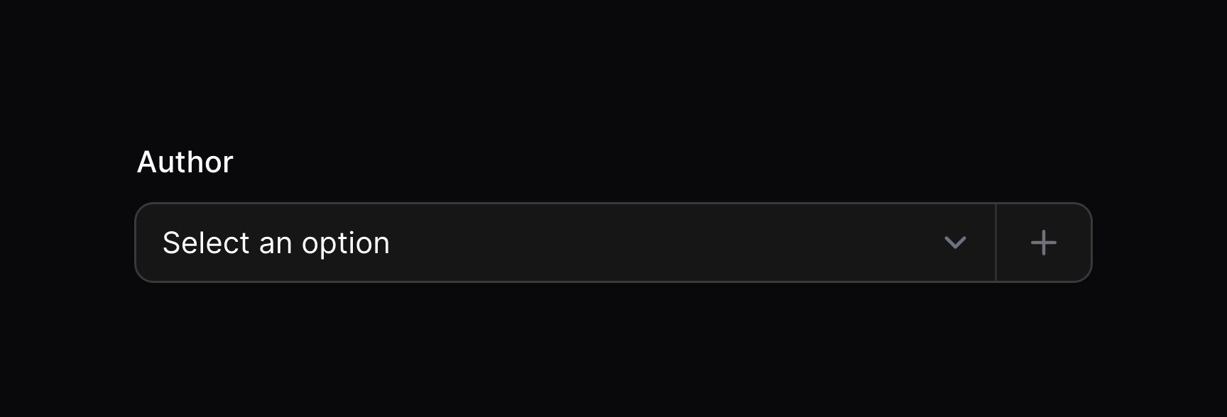 Select with create option button