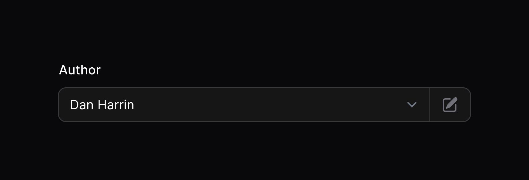 Select with edit option button