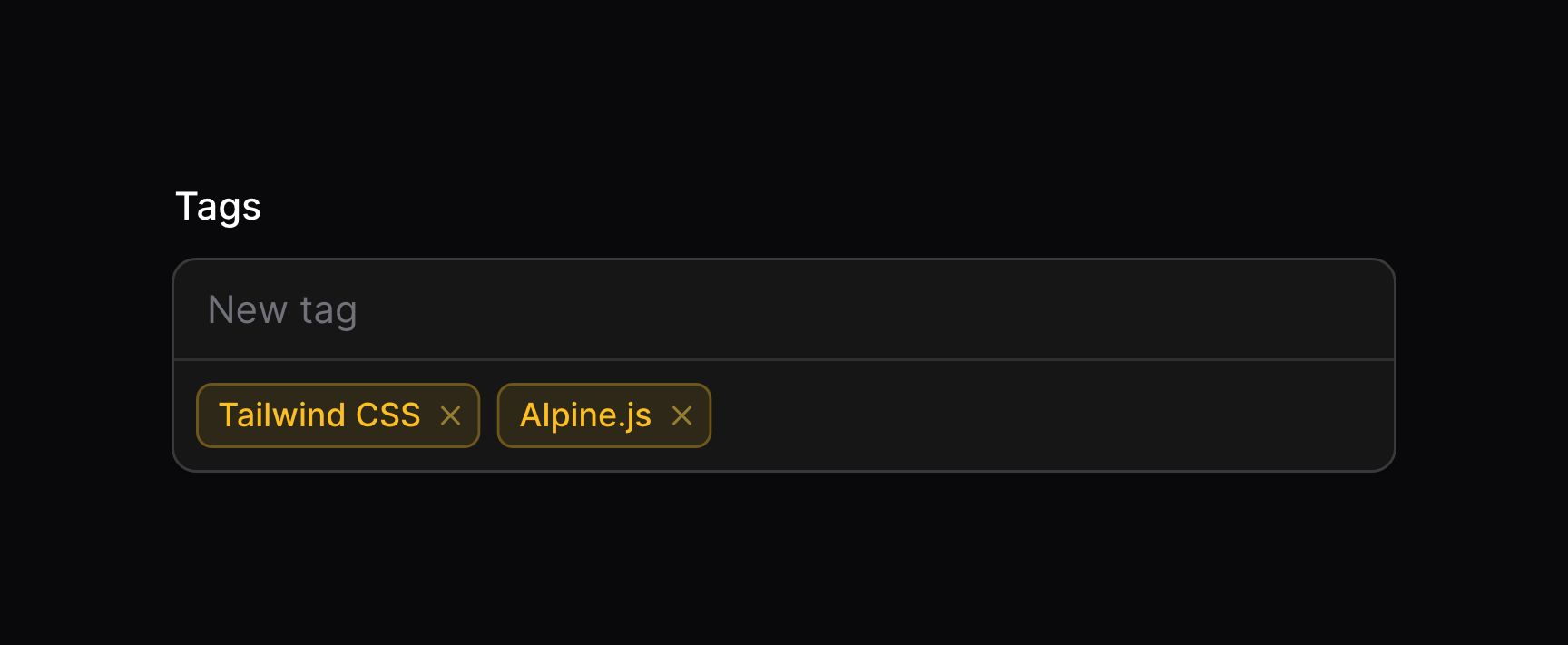 Tags input