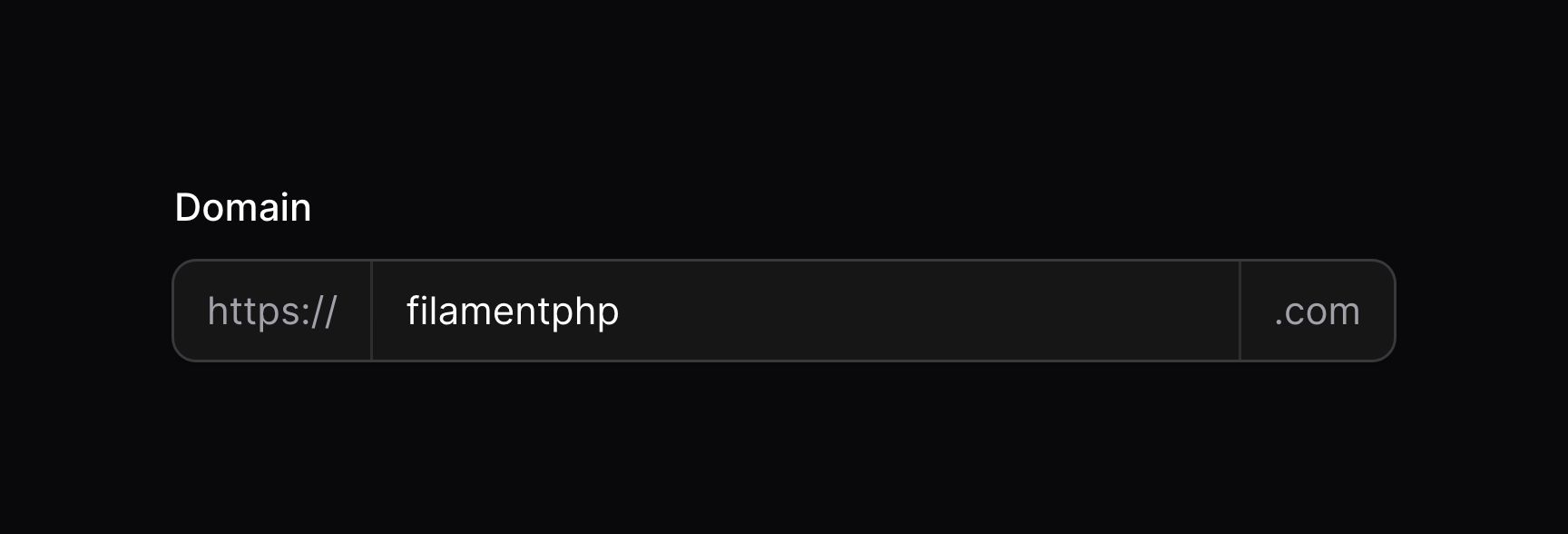 Text input with affixes