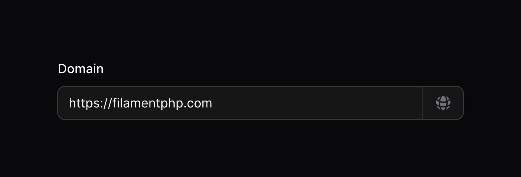 Text input with suffix icon