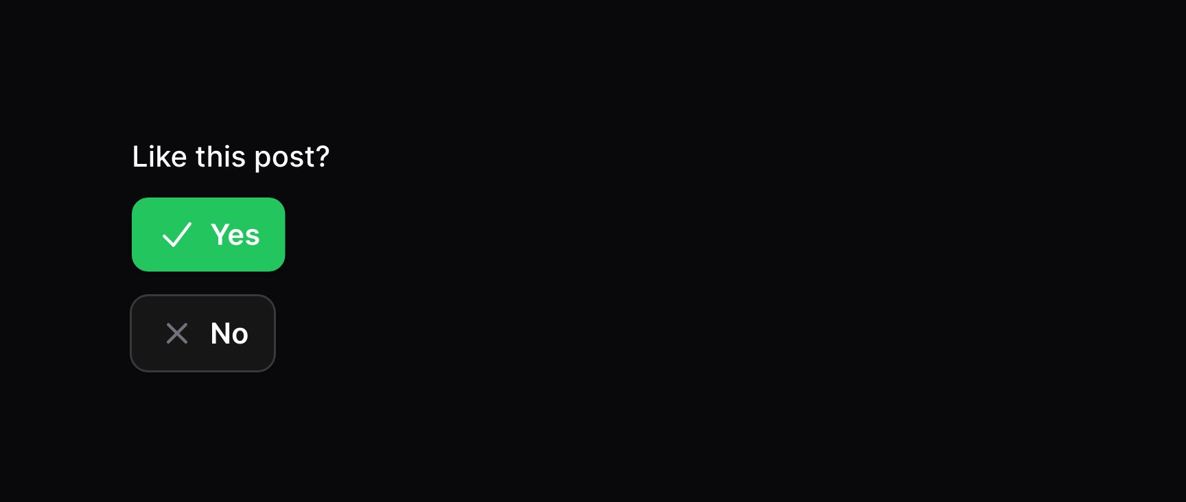 Boolean toggle buttons