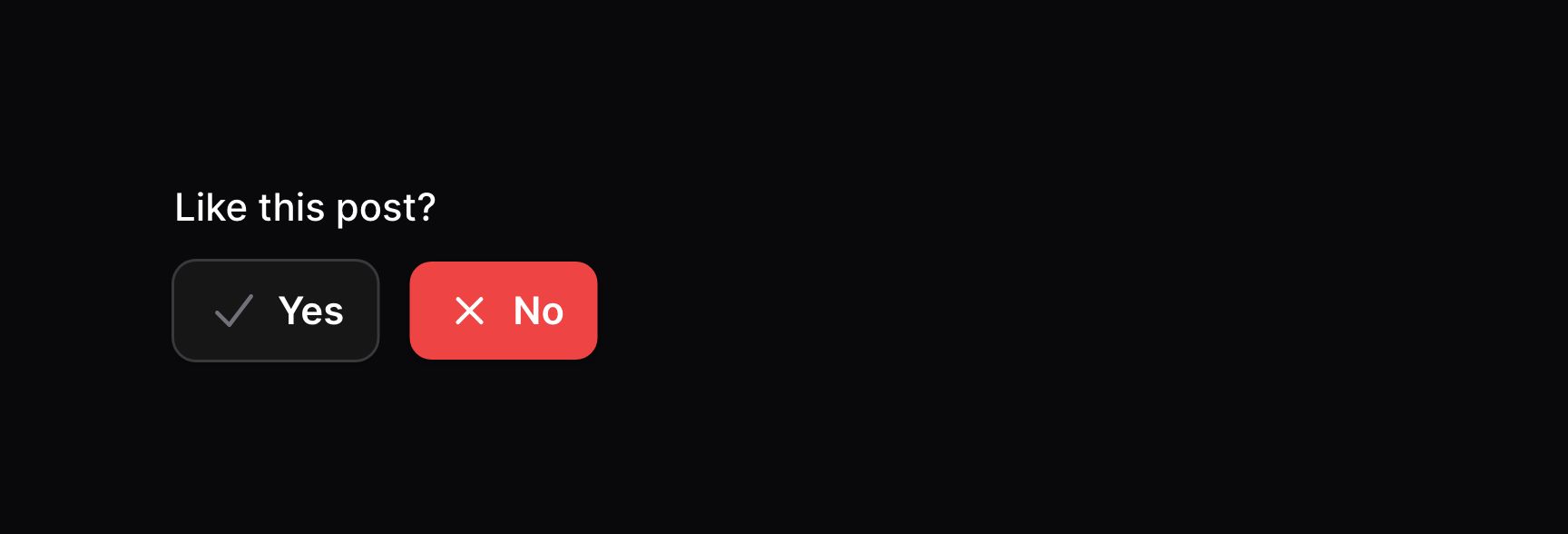 Inline toggle buttons