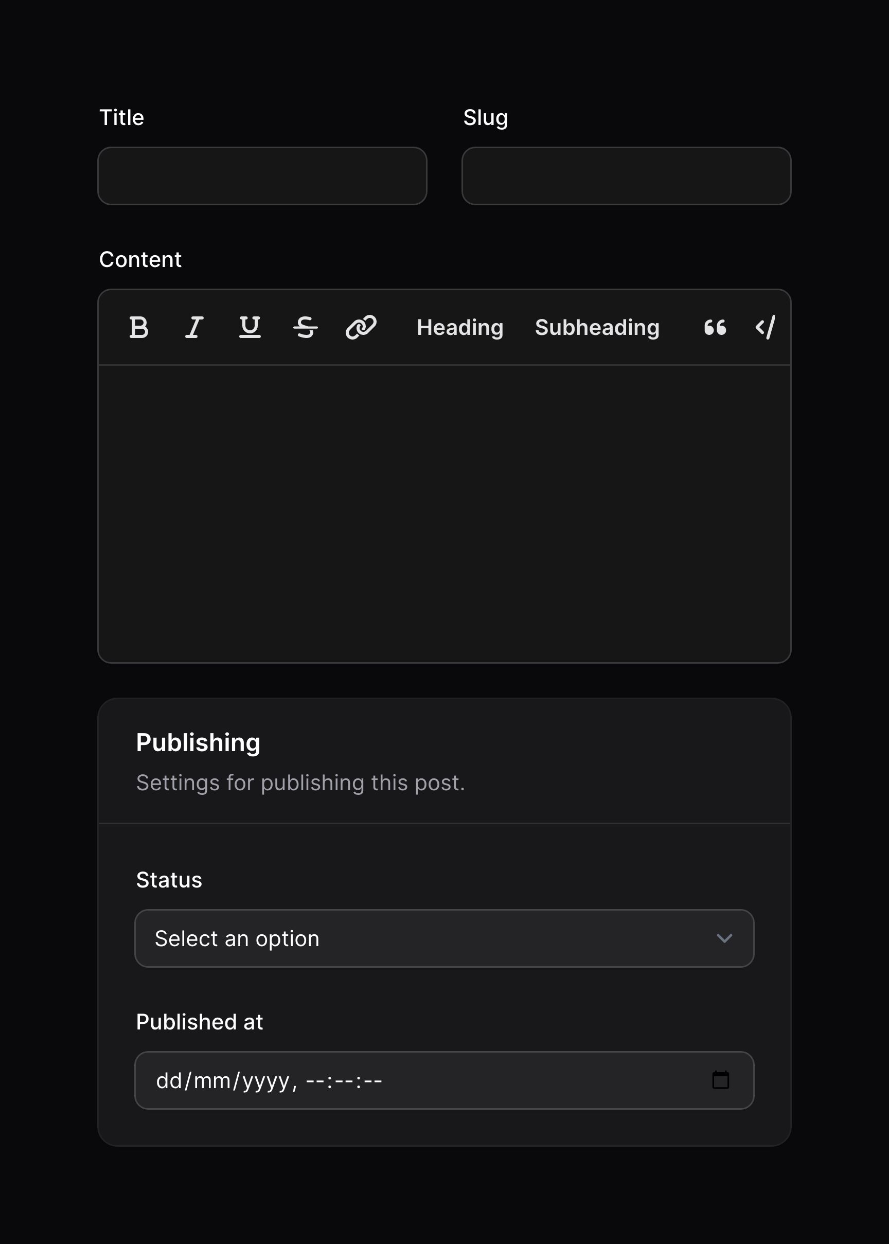 Form with section component