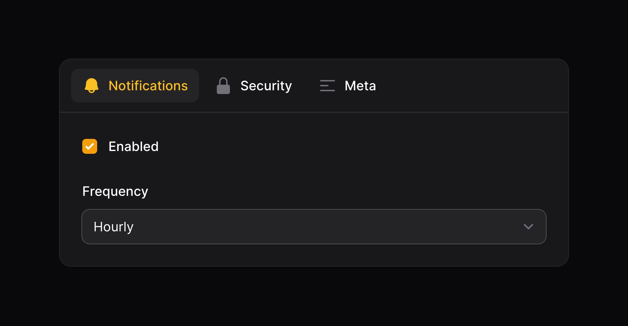 Tabs with icons