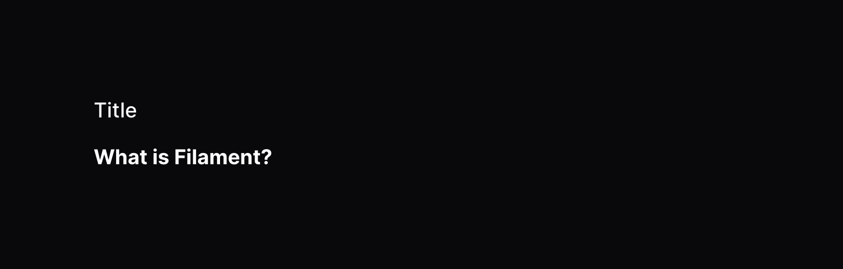 Text entry in a bold font