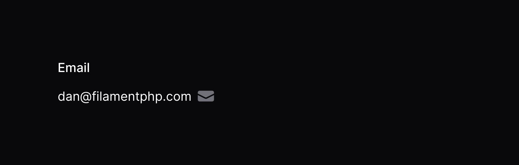 Text entry with icon after