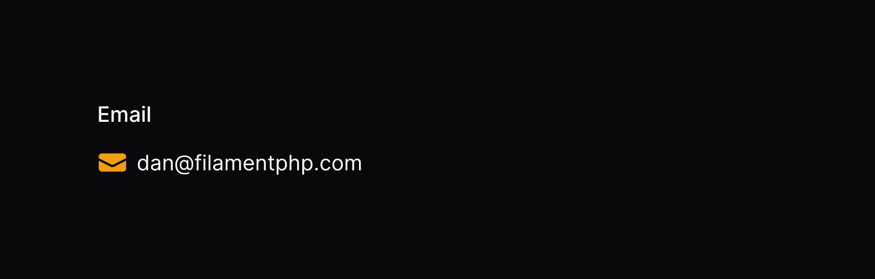 Text entry with icon in the primary color