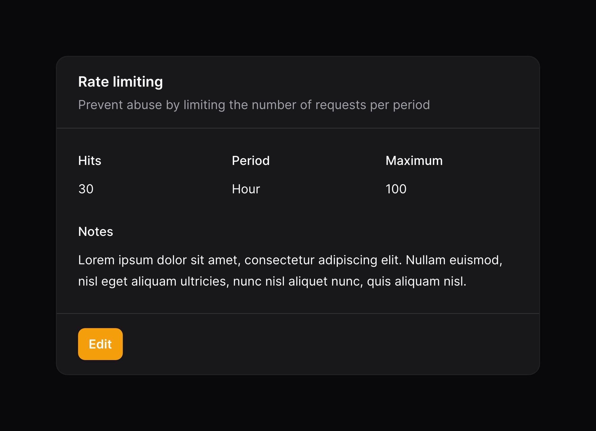 Section with footer actions