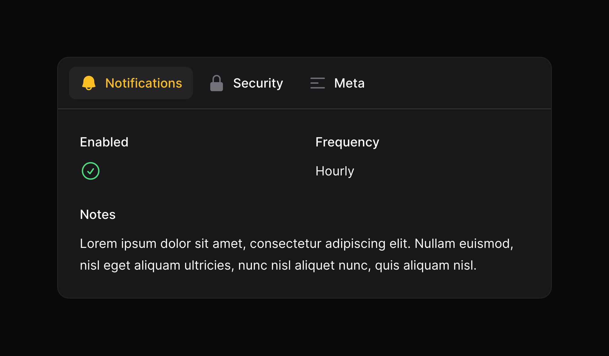 Tabs with icons