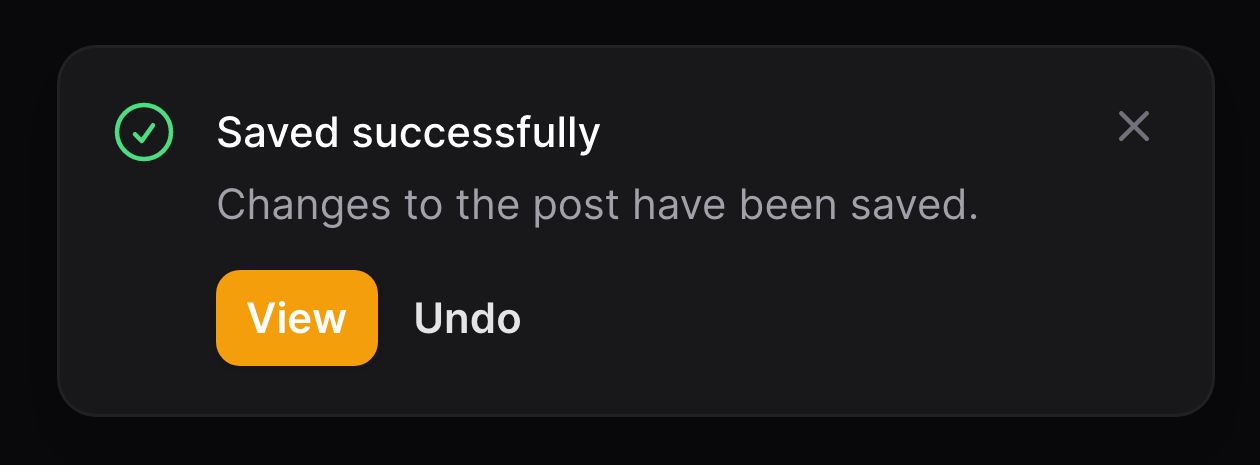 Notification with actions