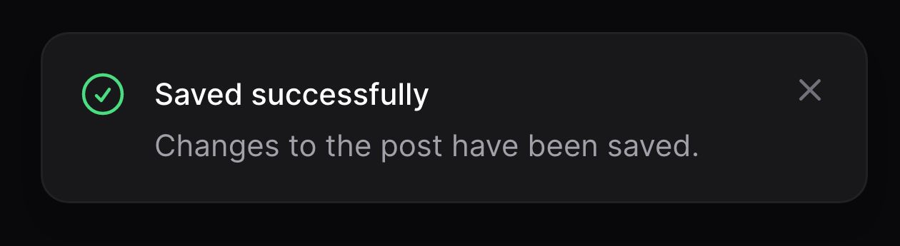 Notification with body text