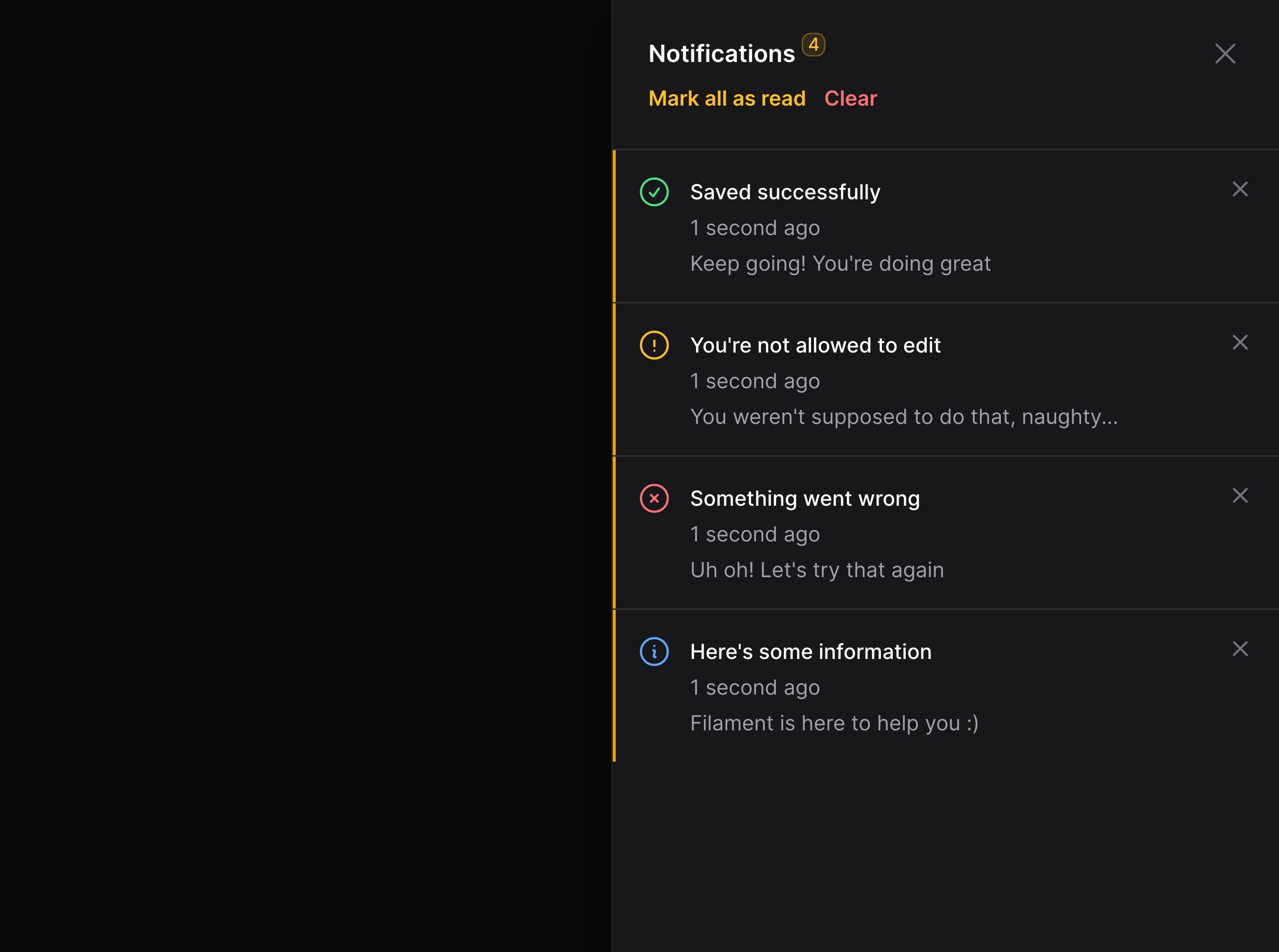 Database notifications