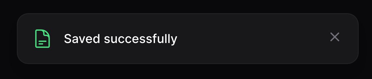 Notification with icon