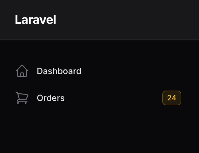 Navigation item with badge
