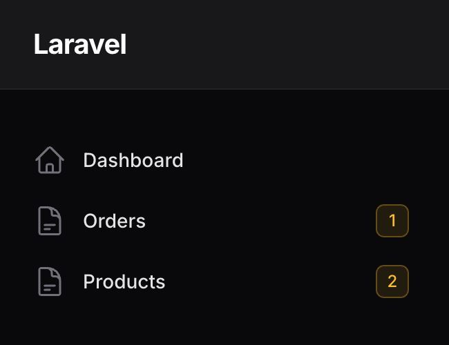 Sort navigation items