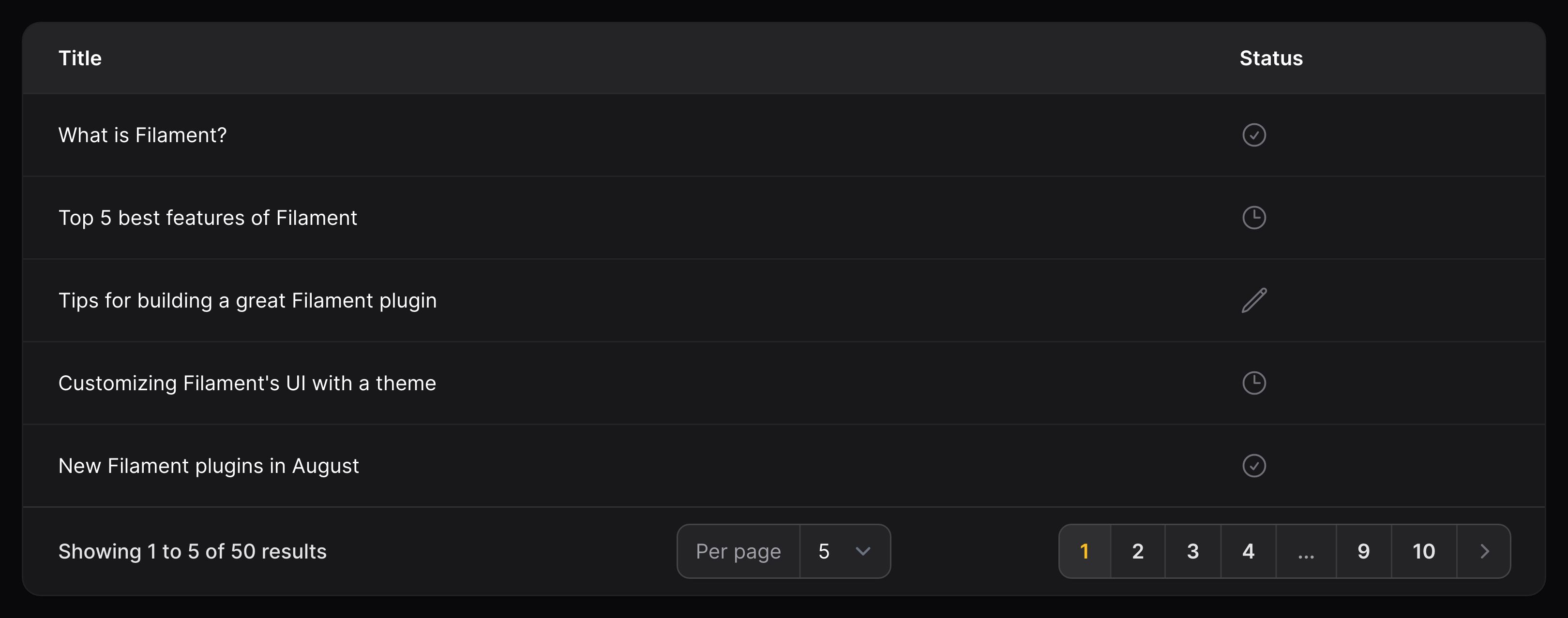 Medium-sized icon column