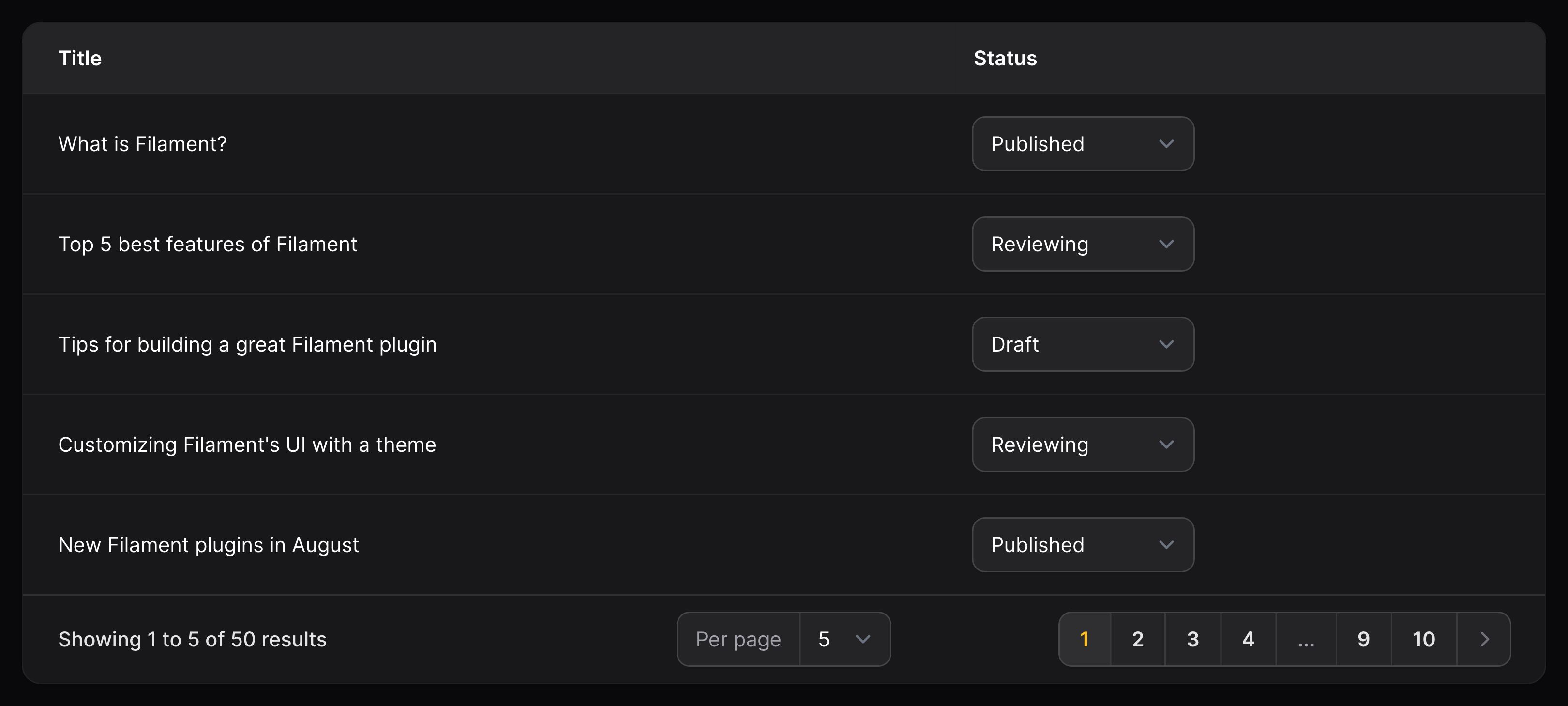 Select column