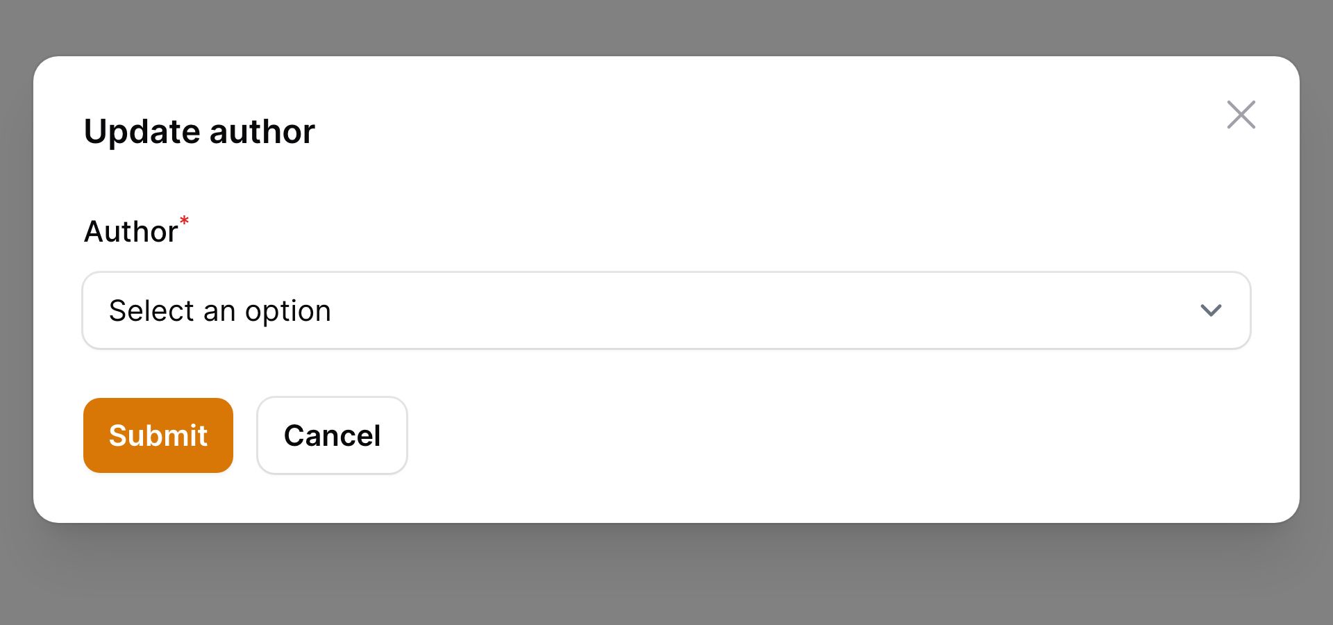 Modal with form