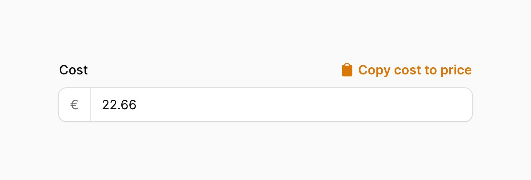 Text input with hint action