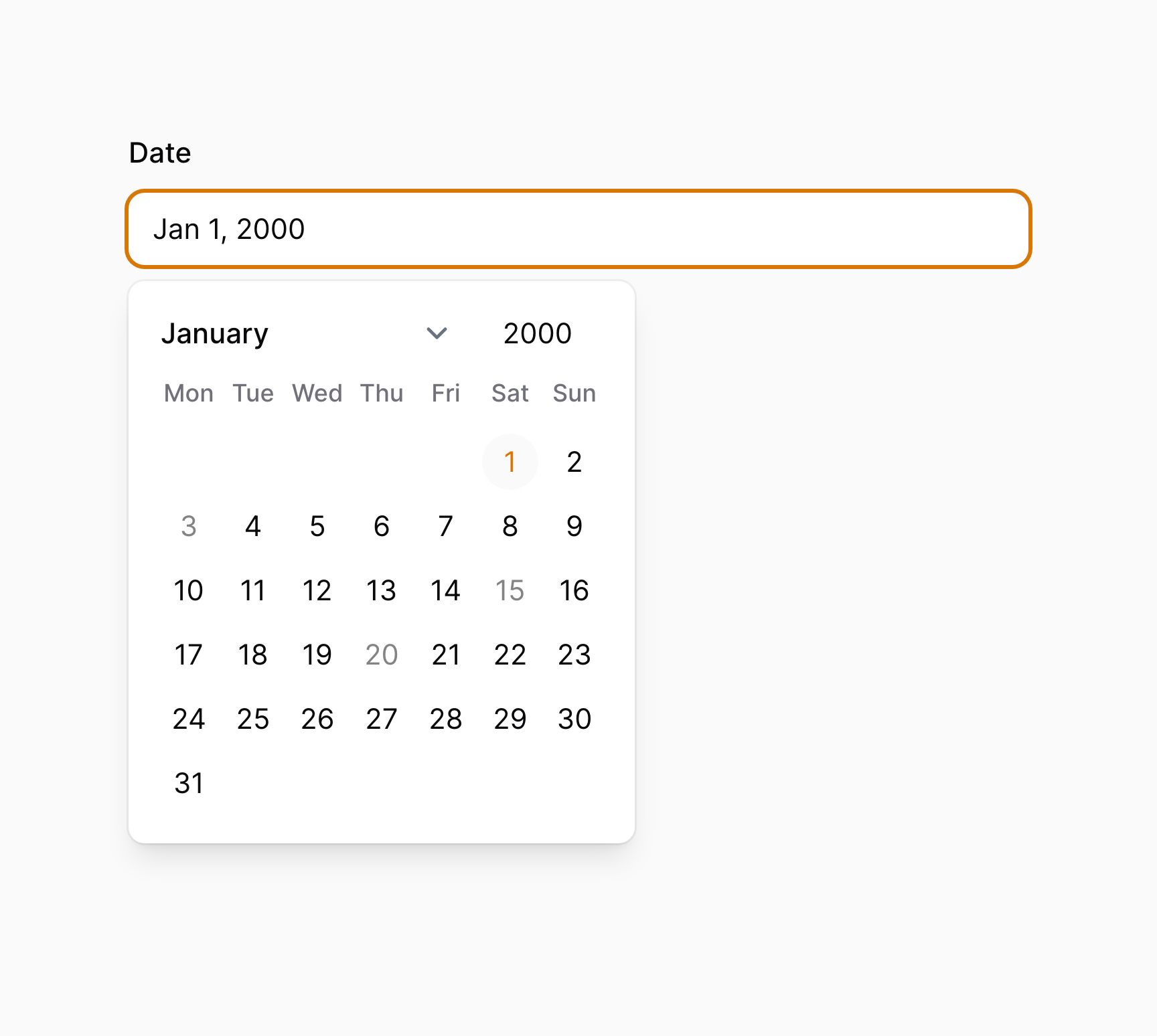 Date time picker where dates are disabled
