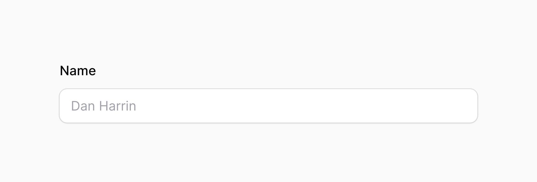 Form field with placeholder