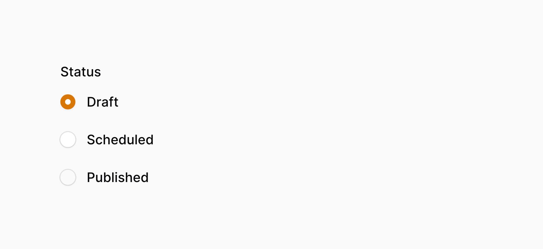 Radio with disabled option