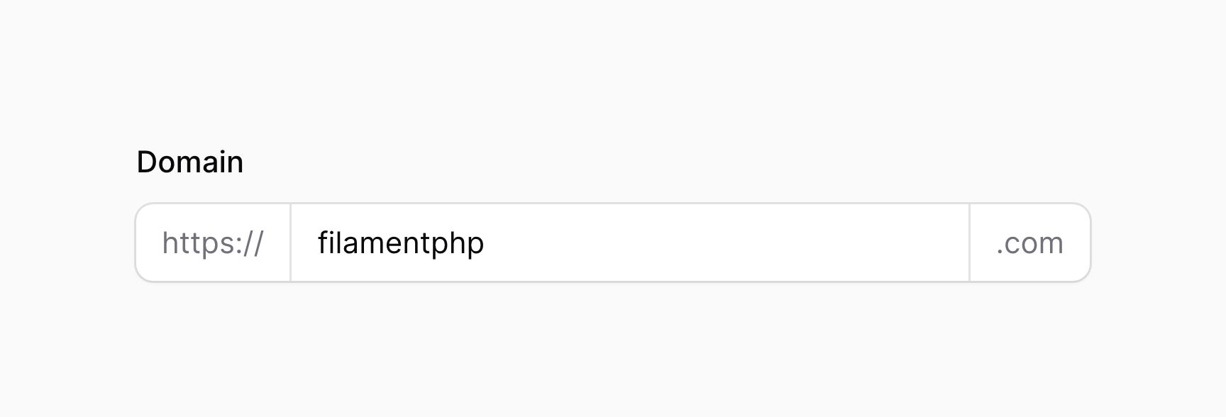 Text input with affixes