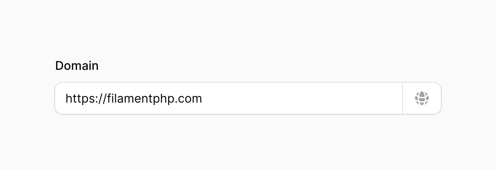 Text input with suffix icon