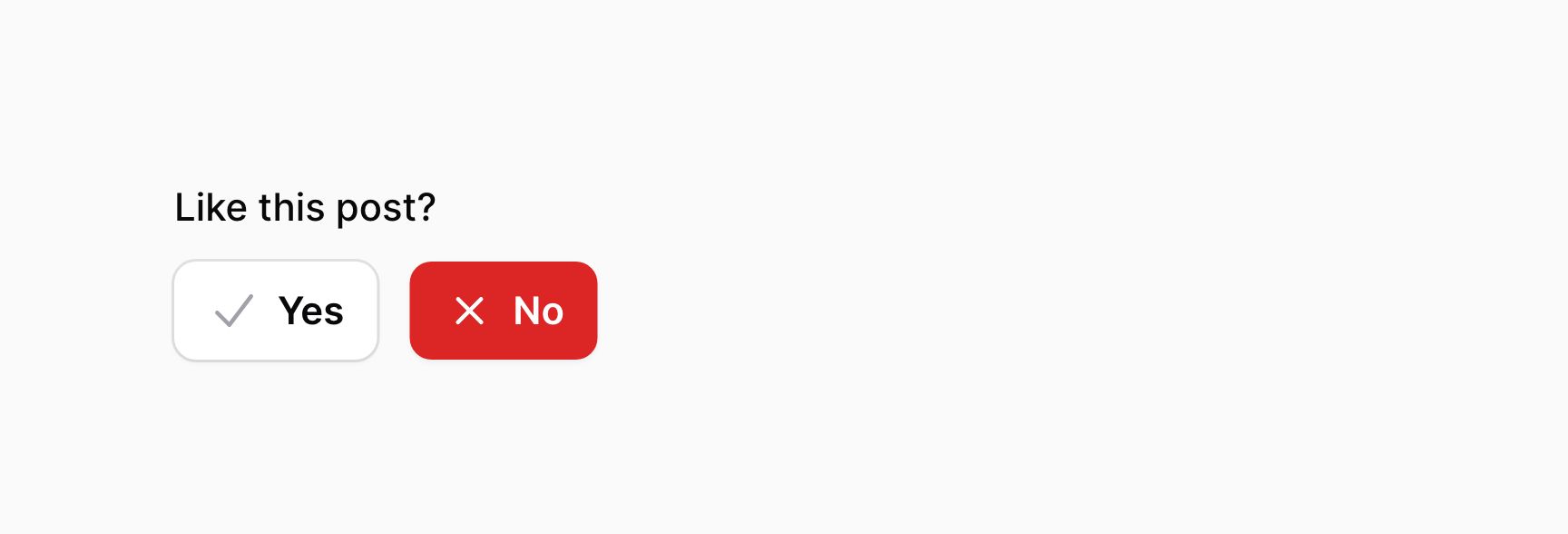 Inline toggle buttons