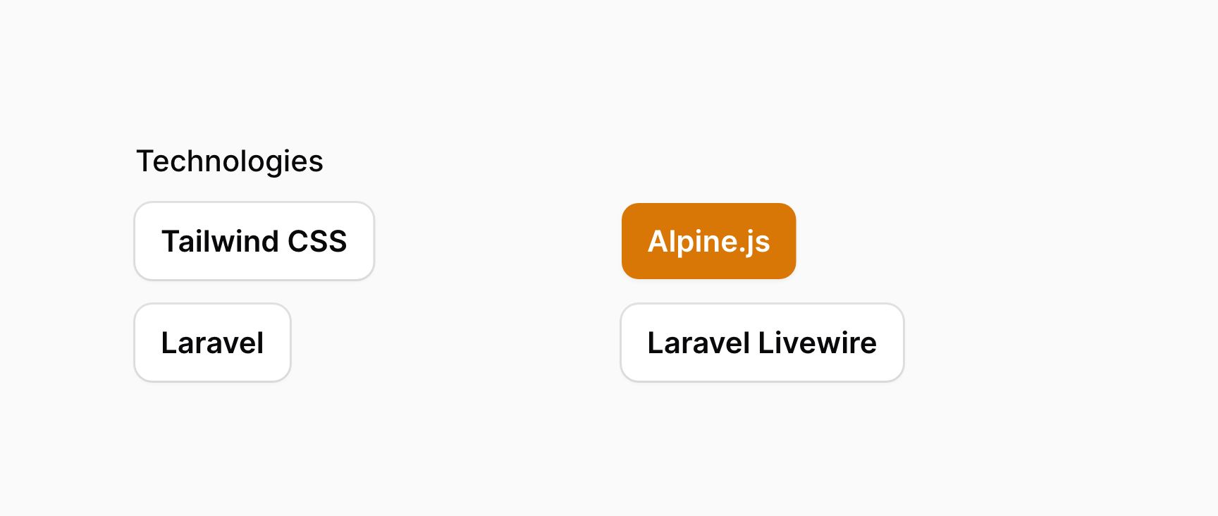 Toggle buttons with 2 rows