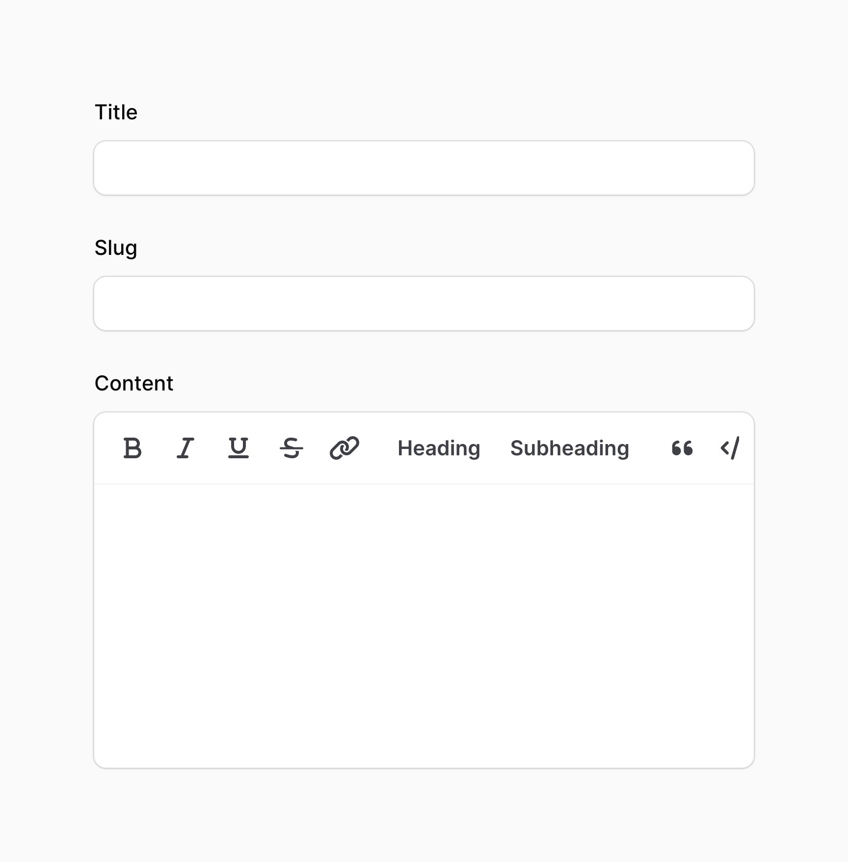 Form fields