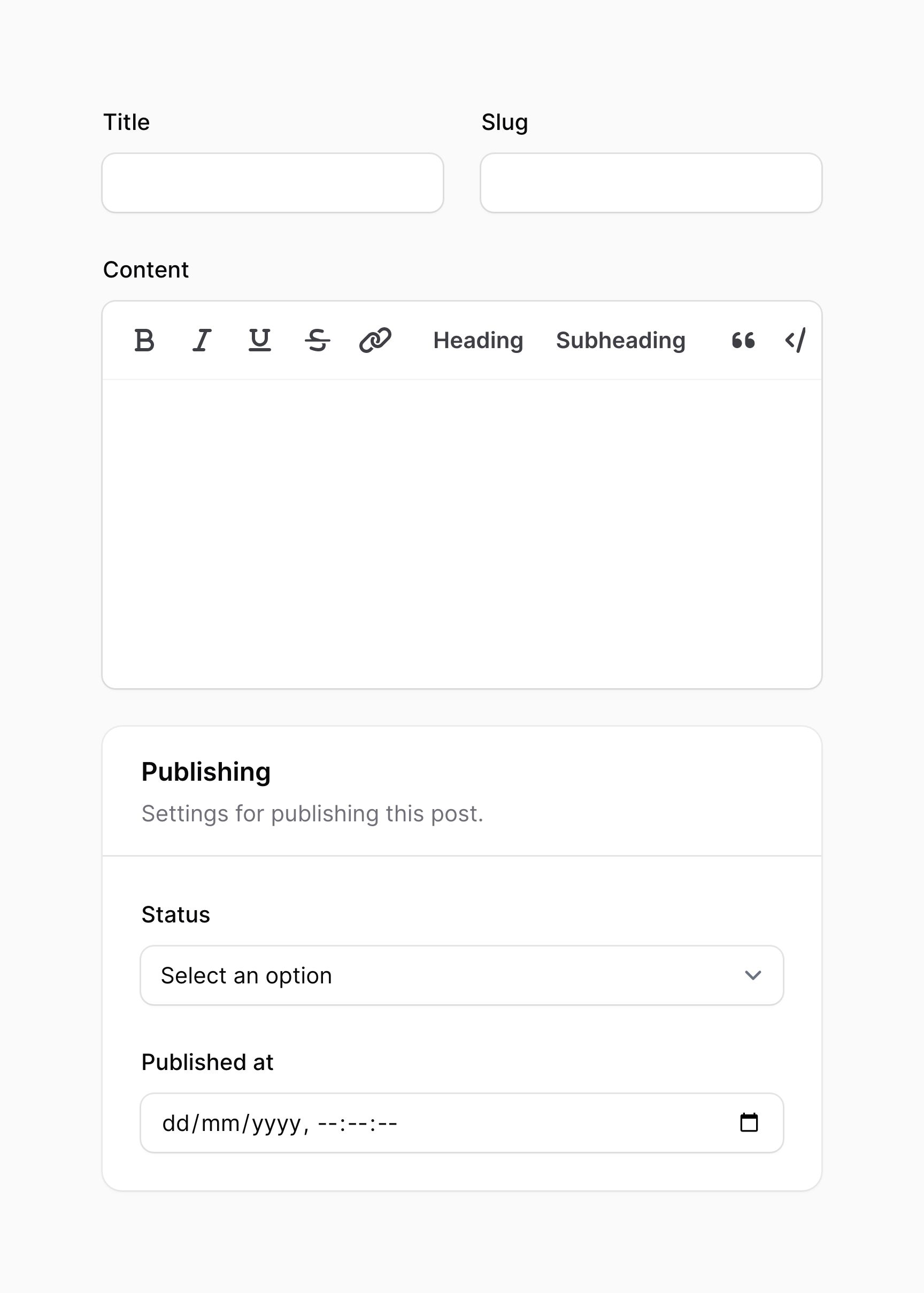 Form with section component