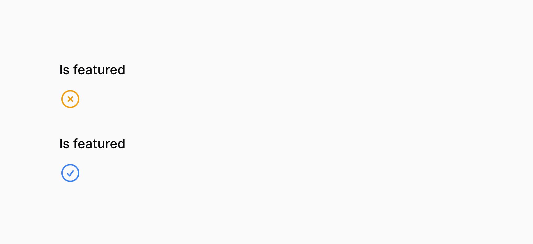 Icon entry to display a boolean with custom colors