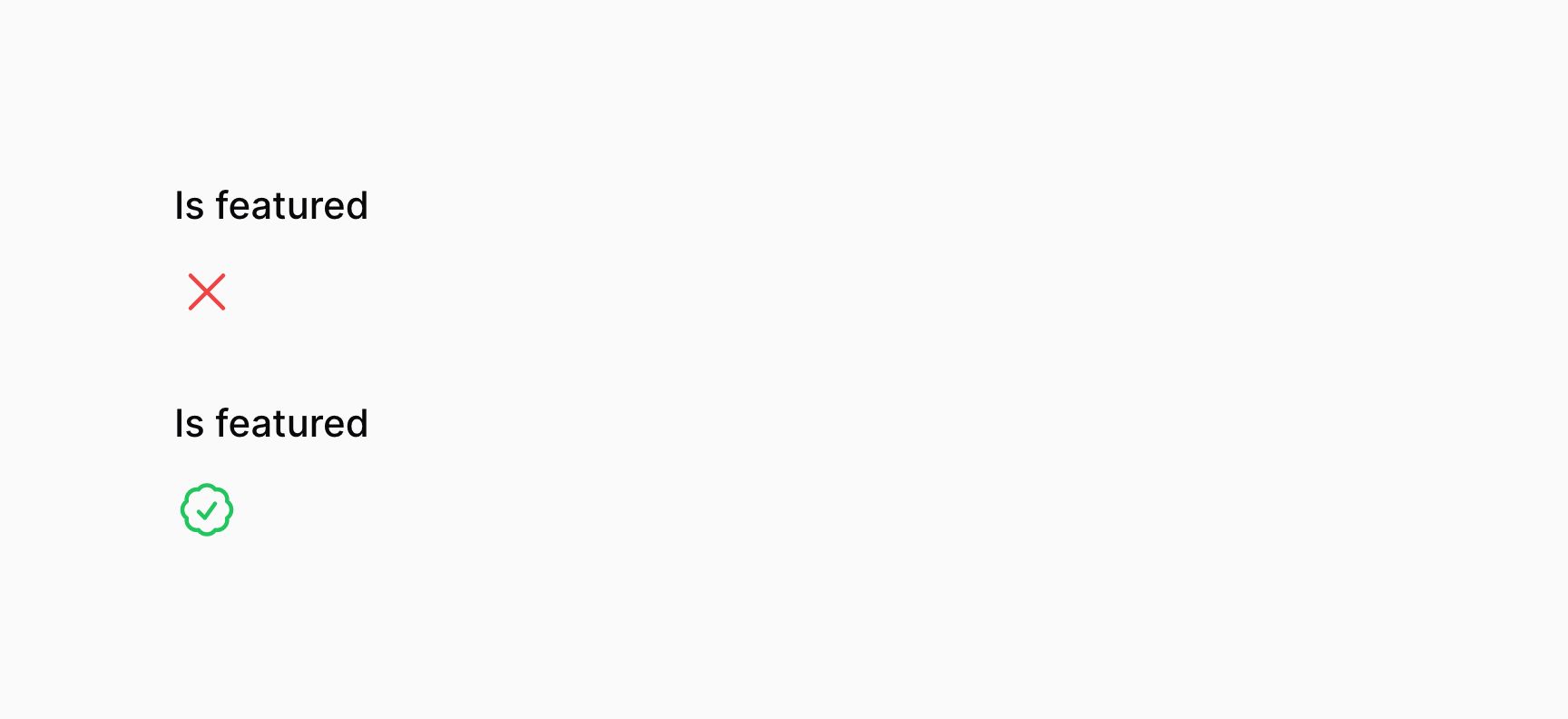 Icon entry to display a boolean with custom icons