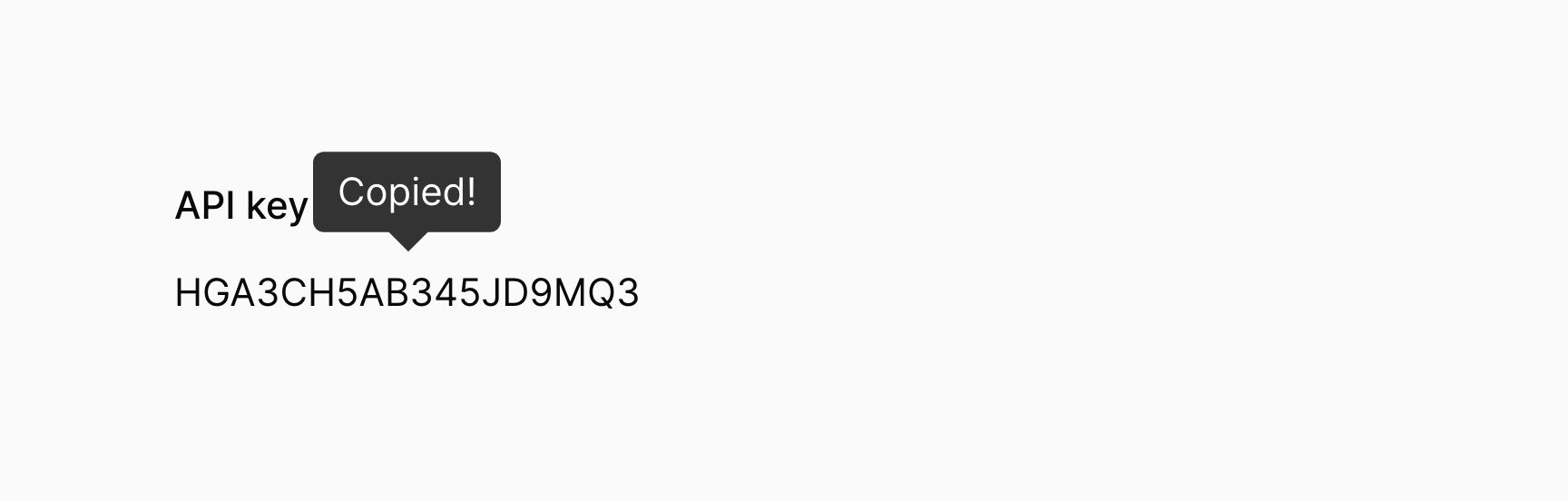 Text entry with a button to copy it