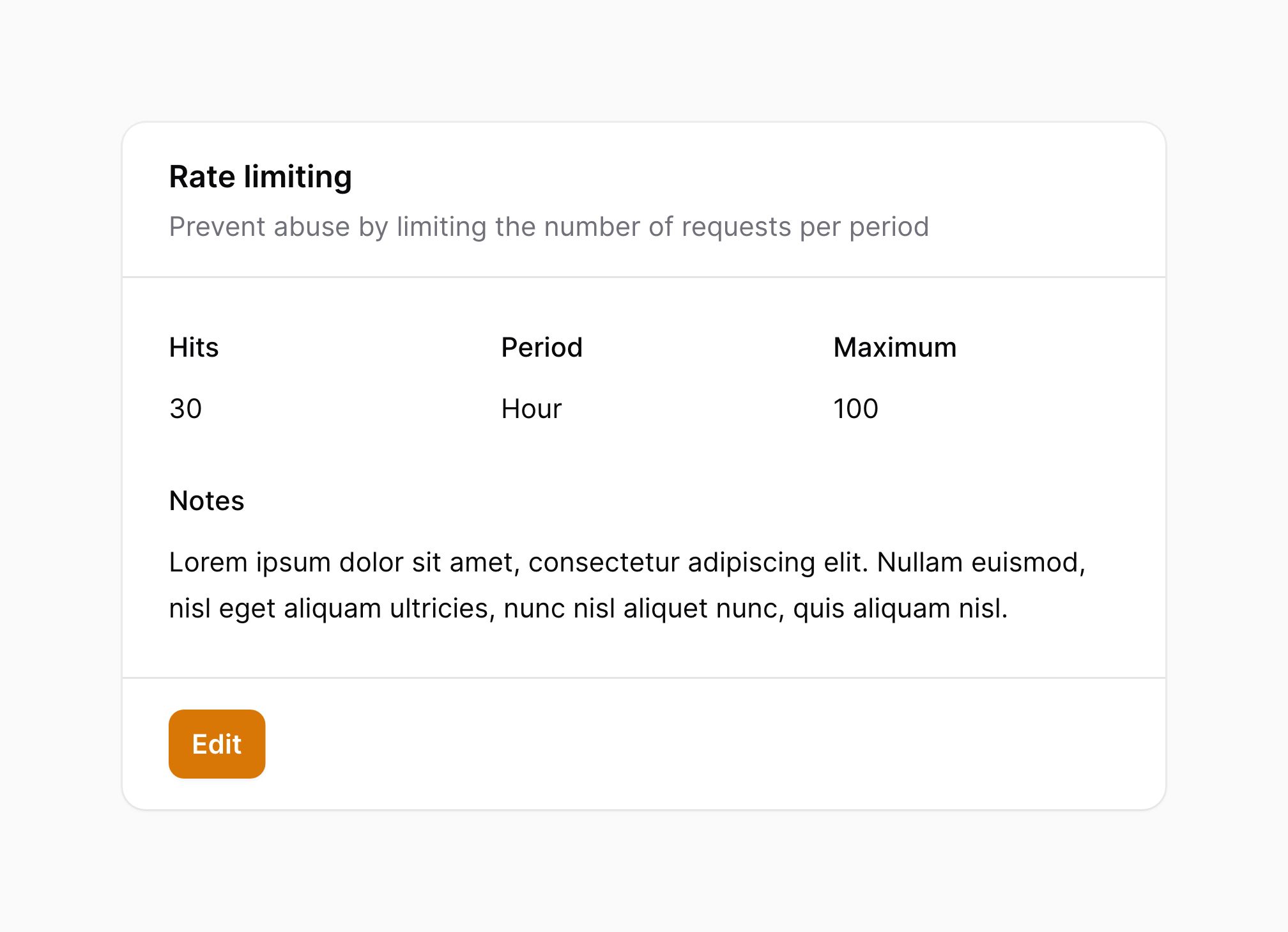 Section with footer actions