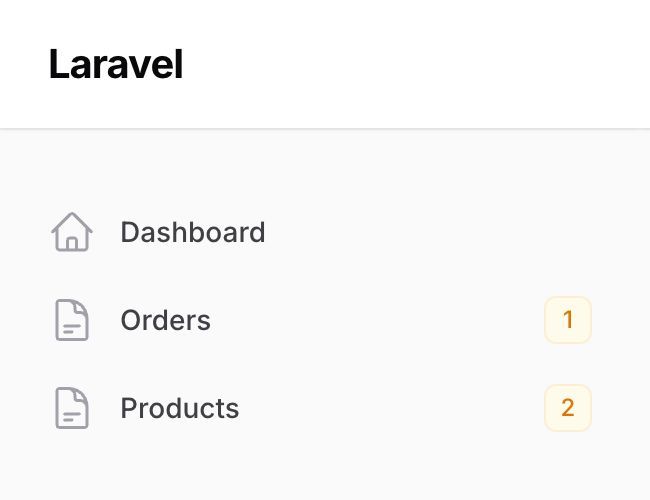 Sort navigation items