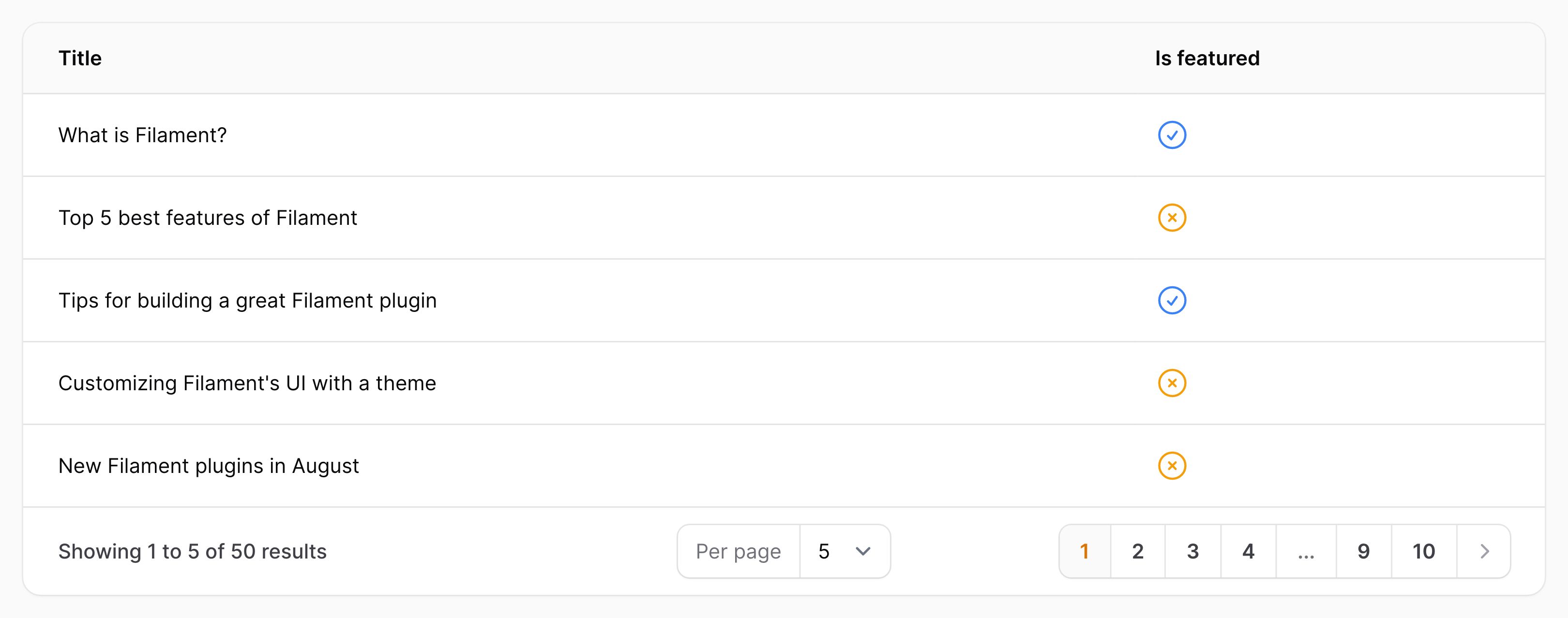 Icon column to display a boolean with custom colors
