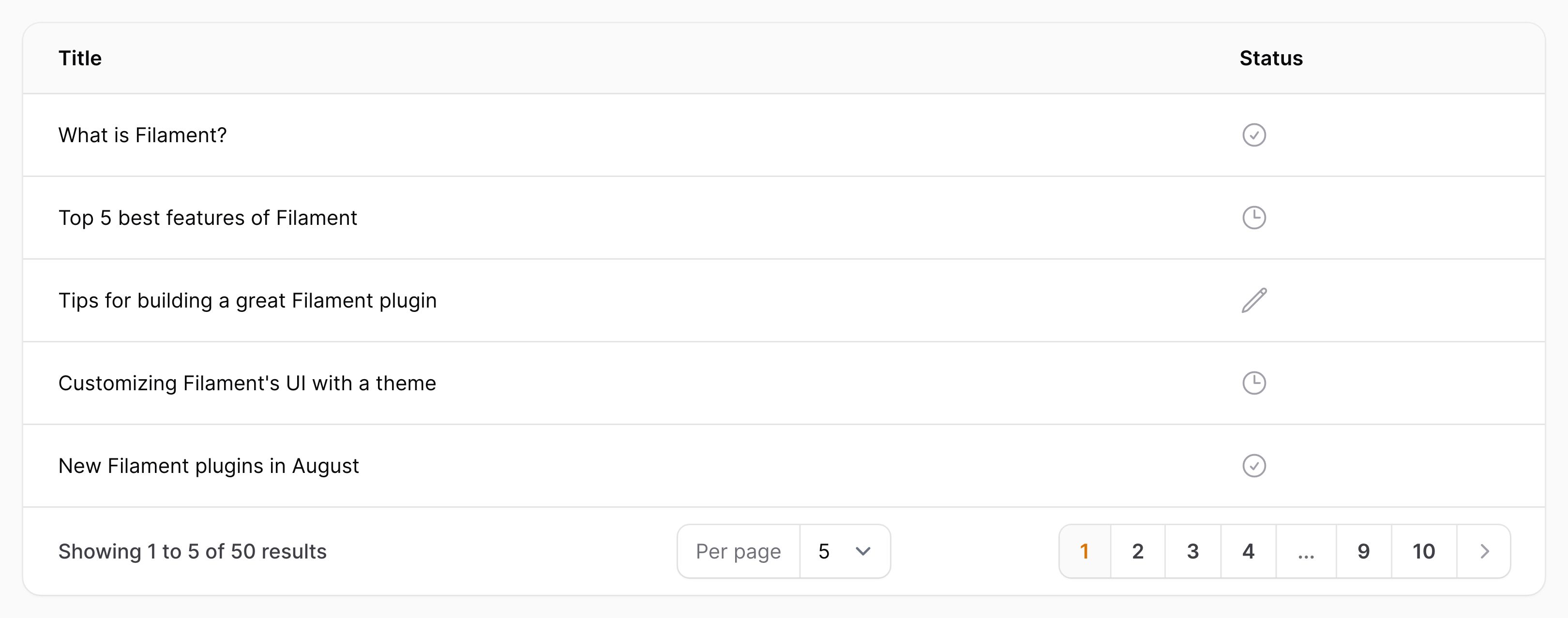 Medium-sized icon column
