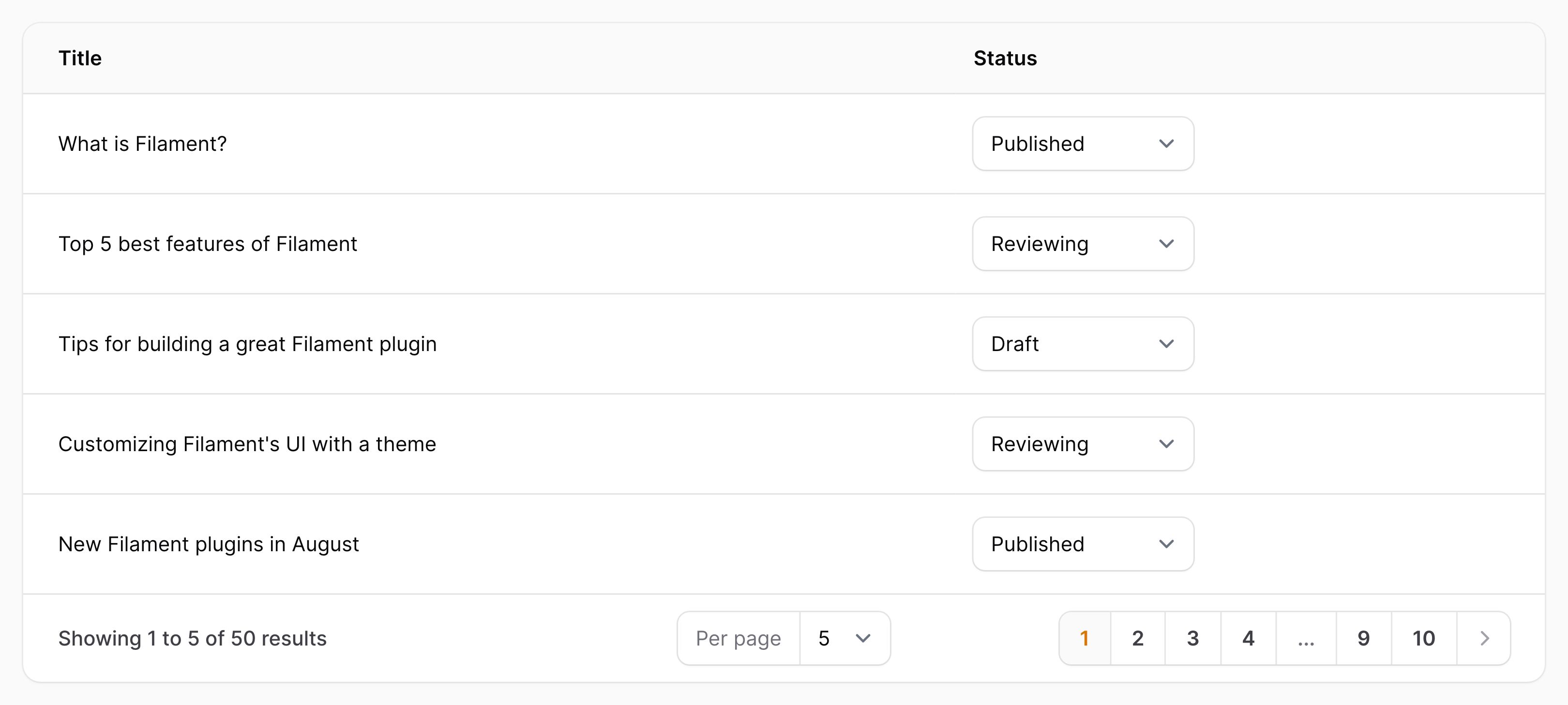 Select column