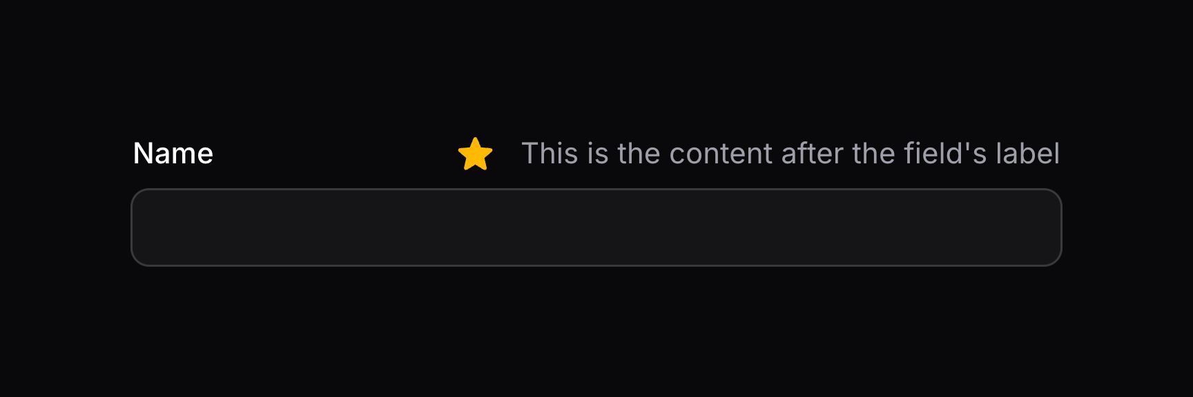 Form field with extra content after label