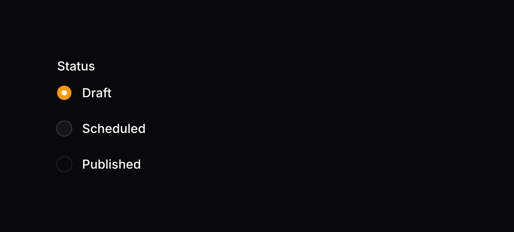 Radio with disabled option