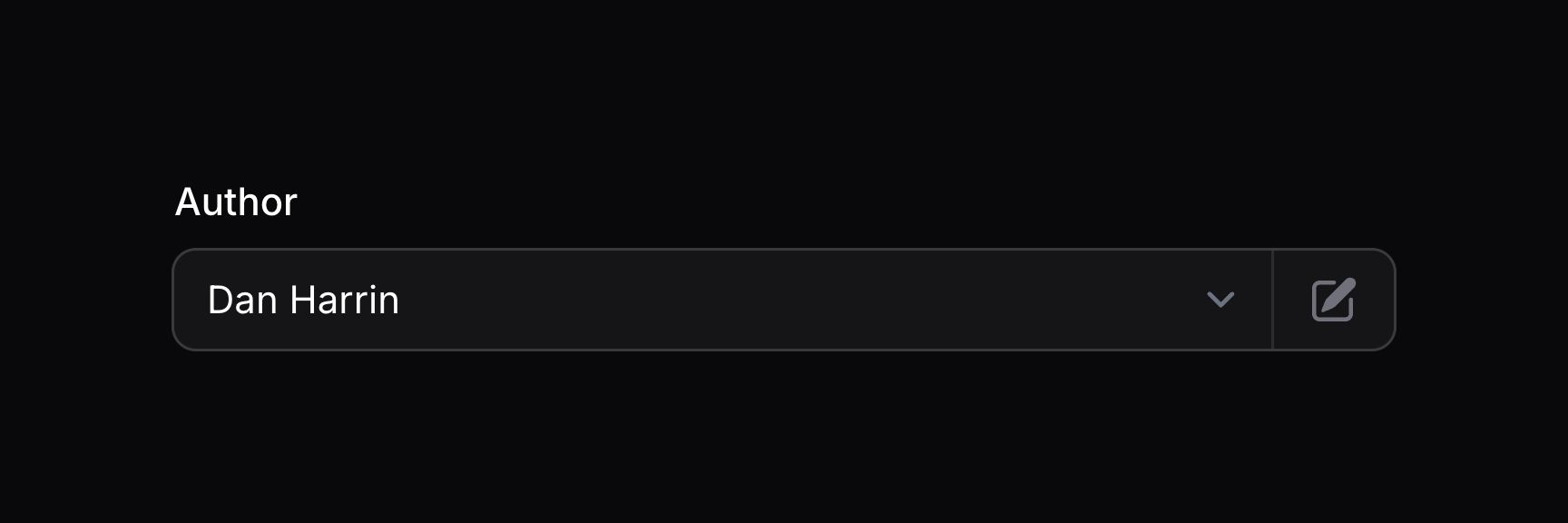 Select with edit option button