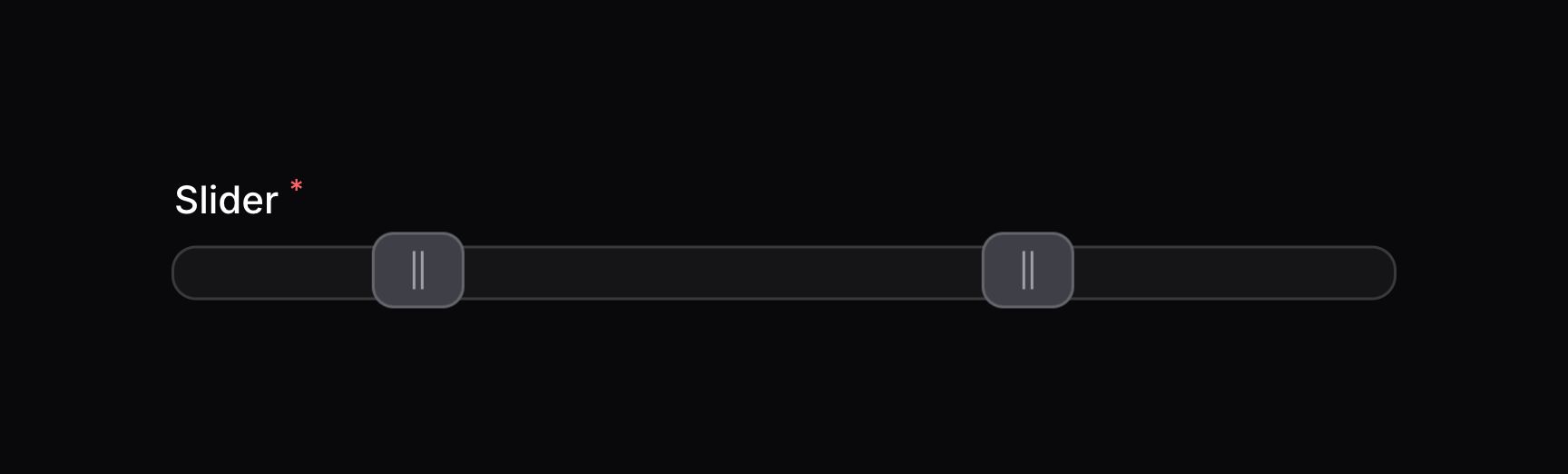 Slider with multiple values