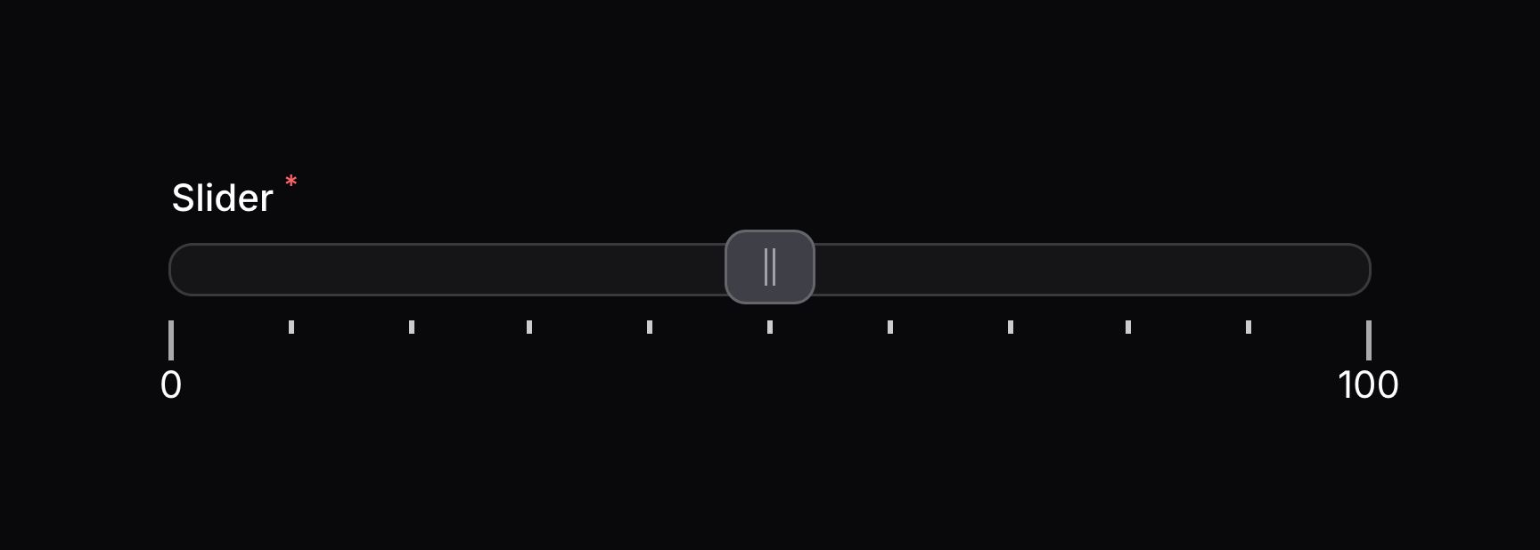 Slider with pips