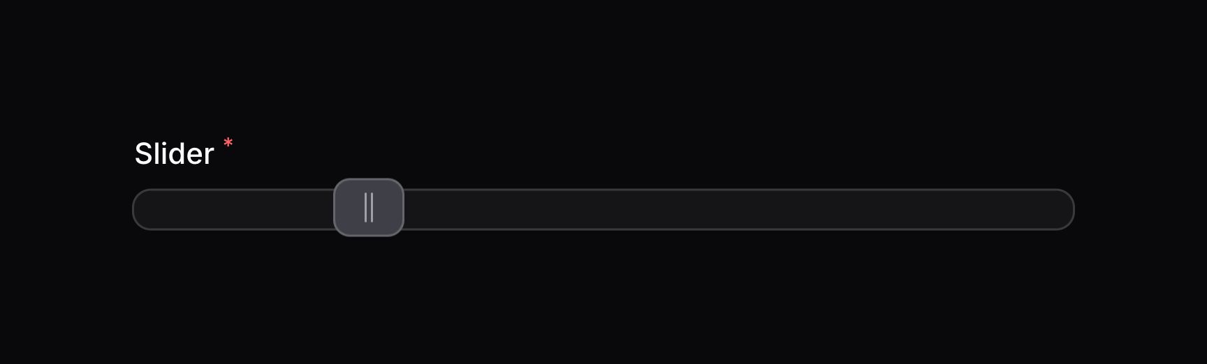 Slider with a customized range